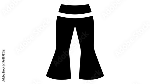 Yoga pants flare icon