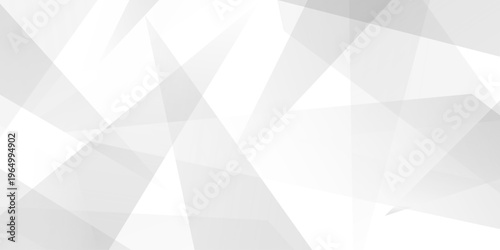 Abstract background with liens and triangles shape on white background. White and grey geometric overlapping rectangle pattern Geometric background soft shadows as patten ..White polygon textured .
