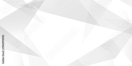 Abstract background with liens and triangles shape on white background. White and grey geometric overlapping rectangle pattern Geometric background soft shadows as patten ..White polygon textured .