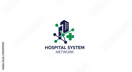 Healthcare Network Connection Concept with Hospital Building