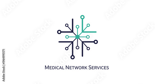 Healthcare Network Connection Concept with Abstract Design