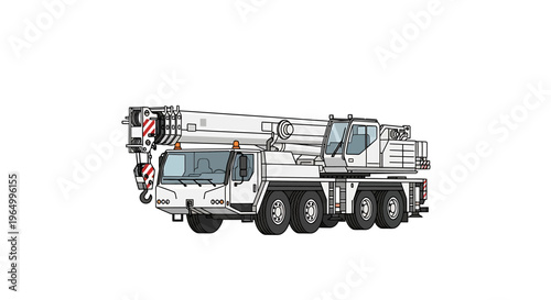 Heavy-duty mobile crane vehicle for industrial construction and lifting operations.