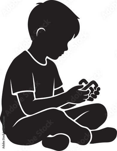 Autism Awareness Silhouette Collection, Neurodiversity Vector Art, Inclusion and Special Needs Black Graphics, Puzzle Piece Logo Design Elements