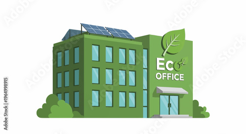 Eco friendly office building design.