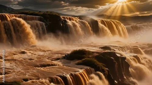 4K黄河水河流波涛汹涌母亲河
