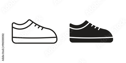 Sneaker icon in line design. icon for website design, mobile app, ui