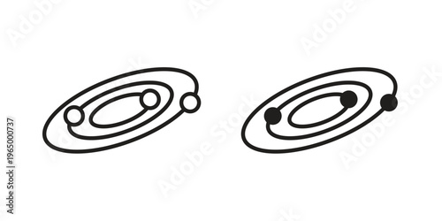 Space icon in line design. icon for website design, mobile app, ui