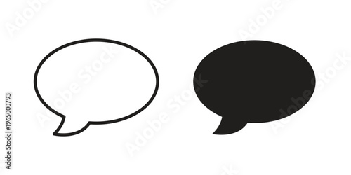 Speech bubble icon in line design. icon for website design, mobile app, ui