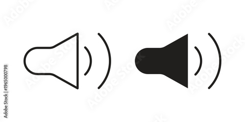 Speaker icon in line design. icon for website design, mobile app, ui
