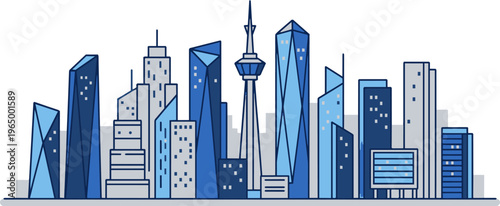 Clean Corporate Cityscape Web Header Background