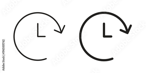 Time forward icon in line design. icon for website design, mobile app, ui