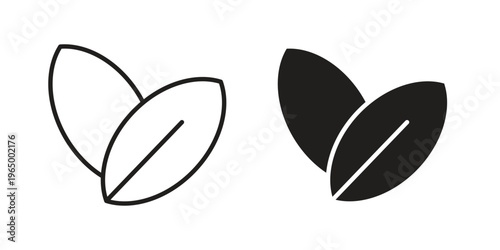 Vegan icon in line design. icon for website design, mobile app, ui