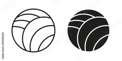 Volley ball icon in line design. icon for website design, mobile app, ui
