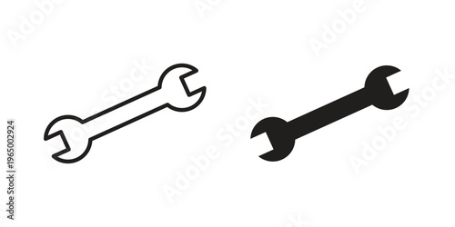 Wrench icon in line design. icon for website design, mobile app, ui