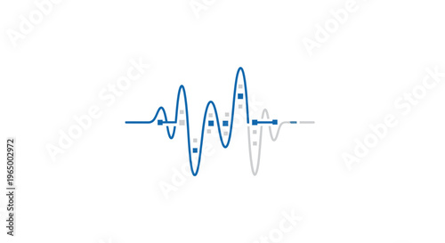 Heartbeat Rhythm with Dots, Medical Health Monitoring Concept