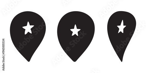 Set of hand drawn map pin Map marker pointer sign GPS and mapping tools Location pin symbol Pinpoint clipart in doodle style Single element for web, design