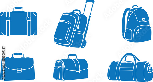 Collection of various luggage and travel bags