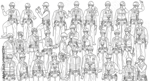 A large group of soldiers standing together in formation.