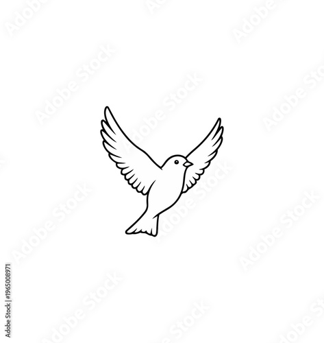 White bird in flight symbol on black background conceptual vector