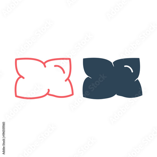 Pillow logo icons set design vector.