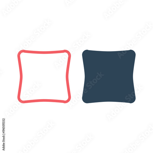 Pillow logo icons set design vector.