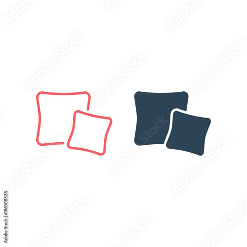Pillow logo icons set design vector.