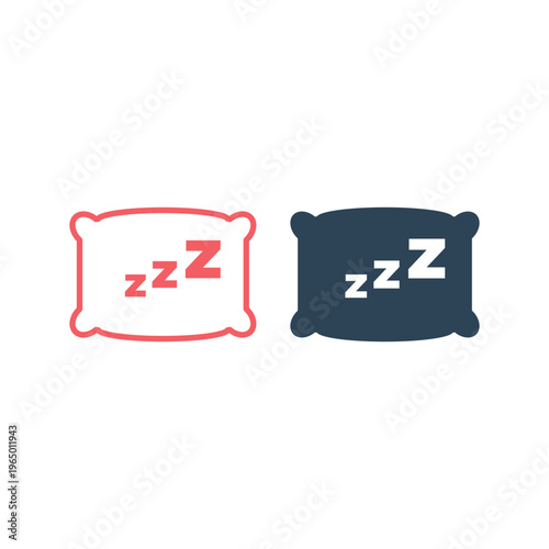 Pillow logo icons set design vector.