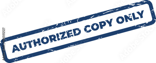 A grunge style rubber stamp displaying AUTHORIZED COPY ONLY to denote exclusive document access