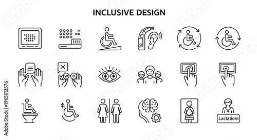 Inclusive Design Accessibility Icon Set