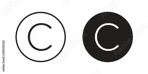 Copyright icon for ui app design and web designs