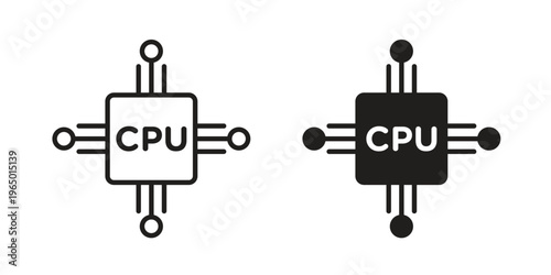 CPU icon for ui app design and web designs