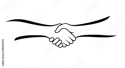 A symbol of agreement and partnership two hands clasped in a handshake, representing trust and cooperation