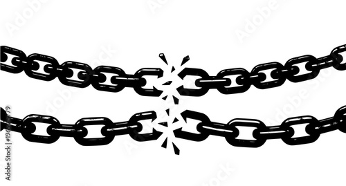 Broken chain illustration