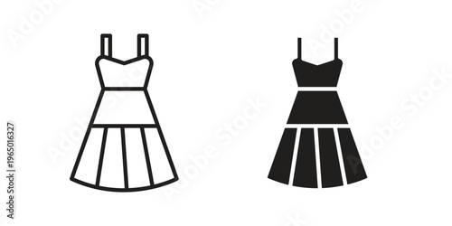 Dress icon for ui app design and web designs