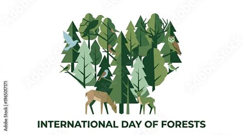 Green Forest Heart Celebrating Nature Conservation