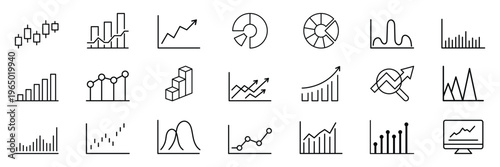 Infographic Diagram Icons. Outline icon set of infographic diagrams: venn diagram, pyramid chart, radial chart. Thin line diagram icon set editable stroke data network hierarchy vector collection. 