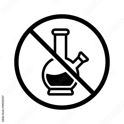 Black and White No Bong Sign