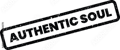 Φωτογραφία Grunge black stamp with Authentic Soul text, representing genuine essence or pro