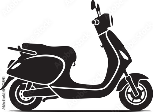 Scooter, motor scooter, bike, motorbike, vector icon