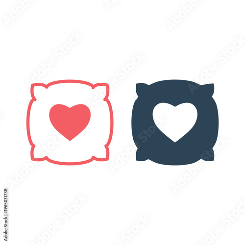 Pillow logo icons set design vector.