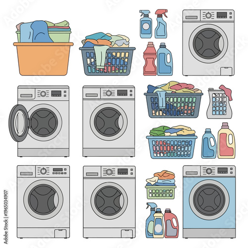 Laundry Room Appliances and Supplies Collection