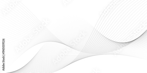 gray wave curve lines banner background design. Digital frequency track equalizer. Stylized line art background. modern soft luxury texture with smooth and clean vector subtle background illustration