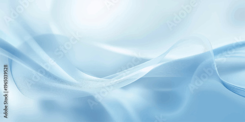 Abstract winter landscape vector featuring snow capped mountains and a blue icy ocean with waves and a jumping dolphin under a clear nature sky.