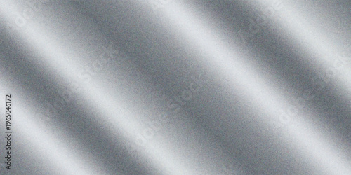 Silver metal foil gradient with chrome gloss and textured steel surface. 3D shiny background with mirror reflection and smooth grunge effect. Realistic vector in futuristic Y2K design trend