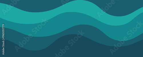 Sea waves layered vector background illustration and sea beach vector illustration.