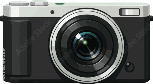 Compact Camera Flat Illustration Vector Design