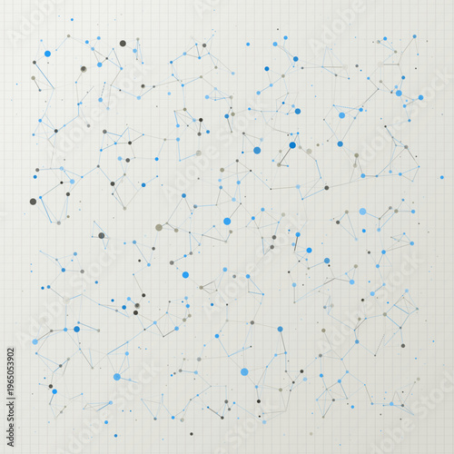 Wire Constellation abstract background with network, futuristic, and galaxy elements; sparse composition, cool palette, experimental mood.