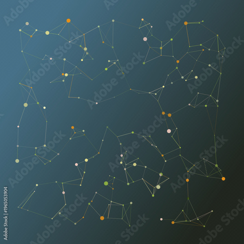 Wire Constellation abstract background with stellar, background, and lines elements; structured composition, muted palette, futuristic mood.
