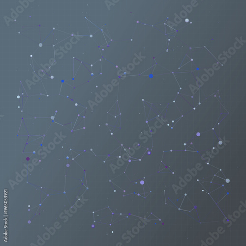 Wire Constellation abstract background with lines, nodes, and mapping elements; balanced composition, pastel palette, playful mood.