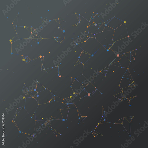 Wire Constellation abstract background with background, nodes, and mapping elements; organic composition, pastel palette, dynamic mood.